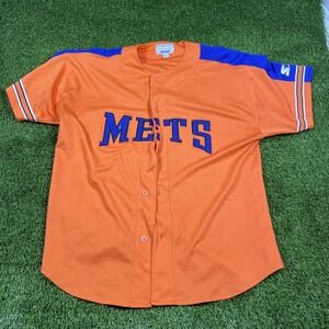 VTG New York Mets Starter Jersey Adult 3XL Orange Embroidered As Is
